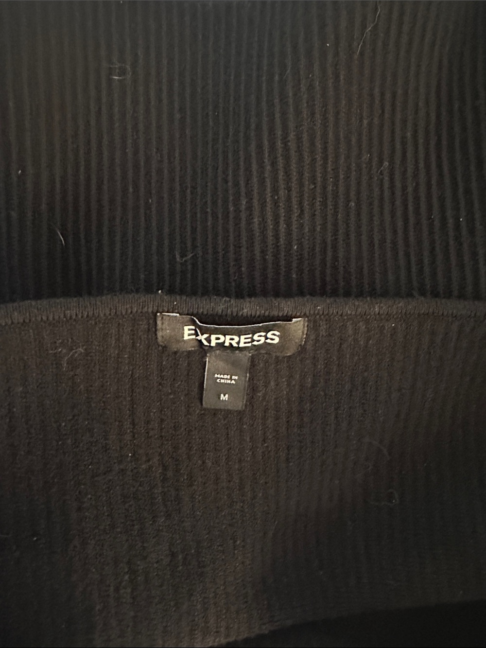 Express Black Ribbed Halter Tank Top - Picture 4 of 4